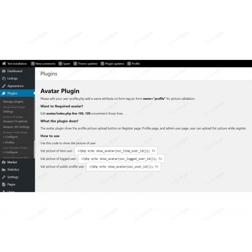 Avatar Osclass Plugin