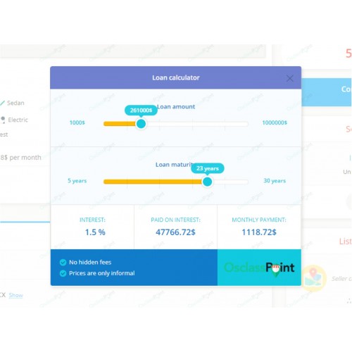 Loan Calculator Osclass Plugin