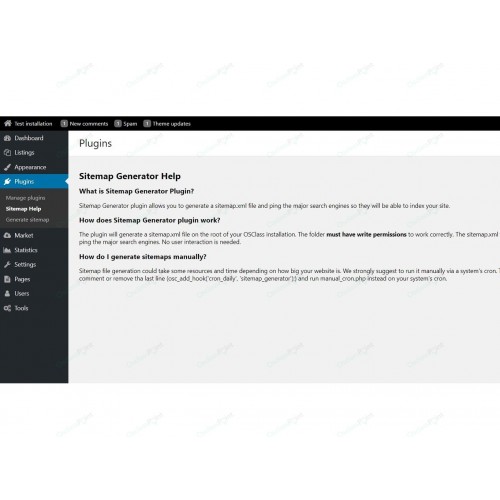 Sitemap Generator Osclass Plugin