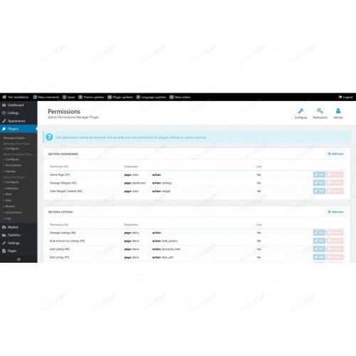 Admin Permissions Manager Plugin