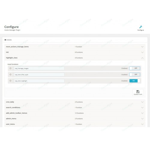 Hooks Manager Plugin