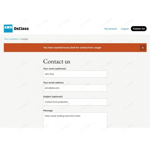 Contact Form Limits Plugin