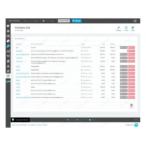 Invoice Osclass Plugin